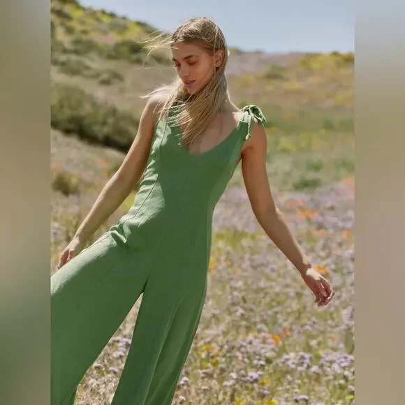 Free People Beach Green Alice One-Piece